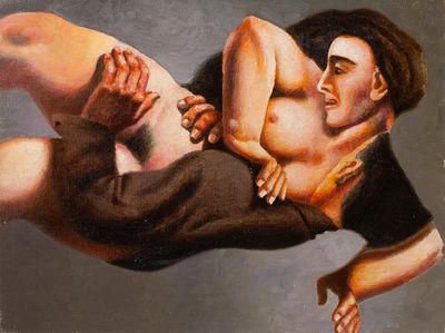 Джураев Нигмат "Титанические дни (копия картины Рене Магритт)" 2012 г., 80х60 см, холст, масло. 