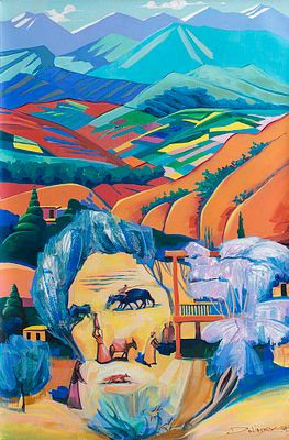 [Большой формат] Долинский Вадим "Сарьян М." 2014 г., 120х80 см, холст, масло. Заслуженный 