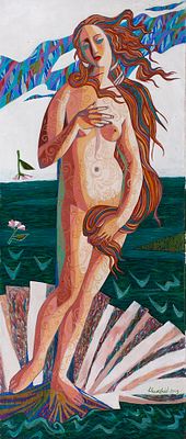 [Большой формат] Зияханов Хуршид "Посвящается Симонетте, модели Ботичелли" (центральная часть) 