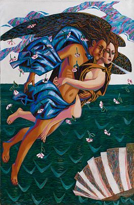 [Большой формат] Зияханов Хуршид "Посвящается Симонетте, модели Ботичелли" (левая часть) 2013 