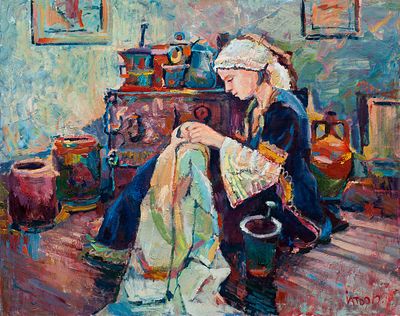 Иватьо Оксана (Рукодельница) 80х99 см, холст, масло. Оксана Иватьо 
В 1999 г. окончила 