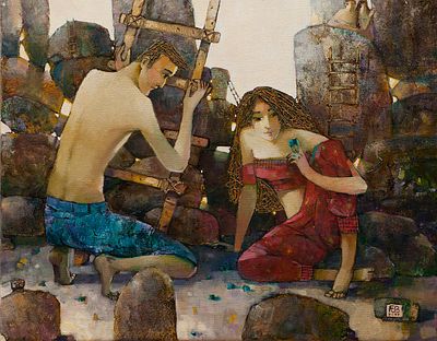 Ляшко Екатерина "Изумруд" 2011 г., 40х50 см, холст, масло. Екатерина Владимировна Ляшко 