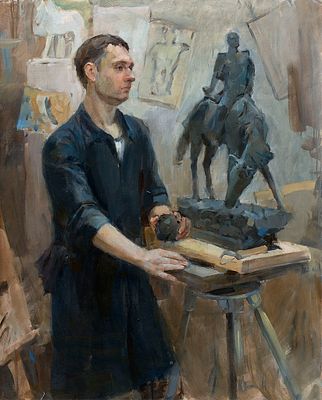 [Большой формат] Малинина Мария "В мастерской" 2015 г., 85х100 см, холст, масло. Мария Малинина 