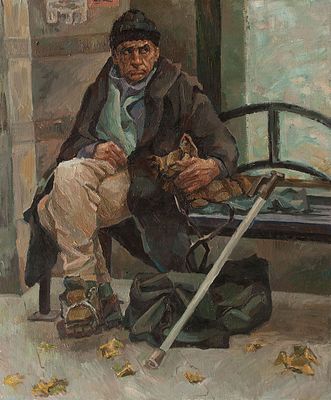 [Большой формат] Марченко Надежда "Друг" 2008 г., 120х100 см, холст, масло.