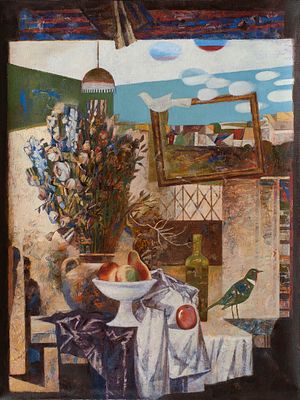 Мельгунова Ольга "Птичка" 2014 г., 60х80 см, холст, масло. Ольга Мельгунова родилась в 1966 г. 