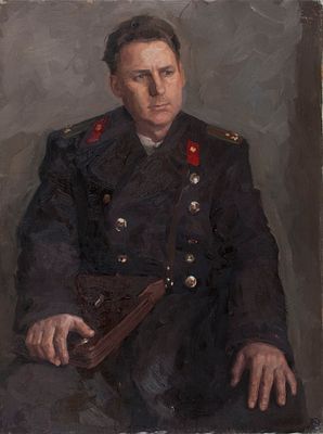 Ожогин Олег "Офицер" 2007 г., 80х60 см, холст, масло. Олег Павлович Ожогин художник-живописец. 