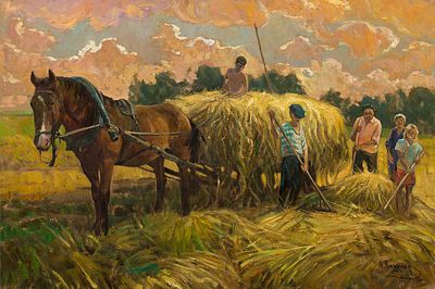 [Большой формат] Каменев Алексей "Семья" 100х150 см 2012 г. Холст, масло. Лауреат Золотой 