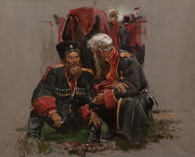 Гукасов Григорий. Этюд к картине, 2005г., 50х60см. Холст, масло. Член Петровской академии 