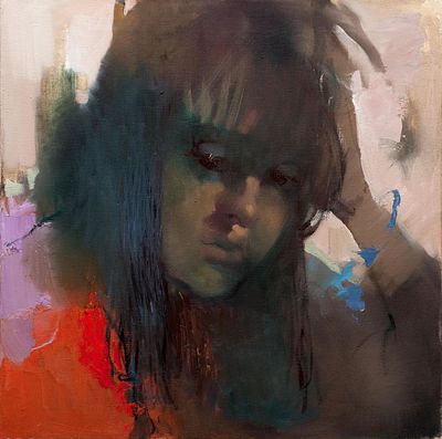 Стеценко Ксения &laquo;Просто побыть одной&raquo; 45х45 см, 2005 г. Холст, масло. Ксения Александровна 