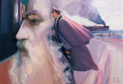 [Большой формат] Долинский Вадим, &laquo;Толстой Л.Н.&raquo;, 70x100 см, 2015 г. Холст, масло. Вадим 