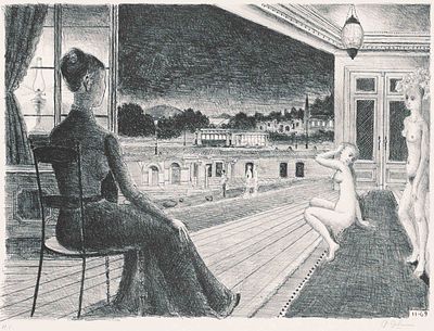 Дельво Поль. Перед городом. 
Экосольвентотипия (эксклюзивная печать экосольвентными пигментами 