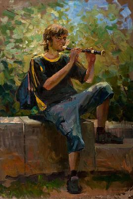 [Большой формат] Калинин Михаил &laquo;Лель&raquo;, 120х80 см, 2009 г. Холст, масло. Лауреат Золотого Знака 