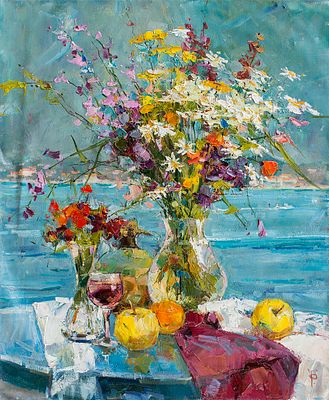 Поздеев Игорь &laquo;Майский букет&raquo; 60x50 см, 2014 г. Холст, масло