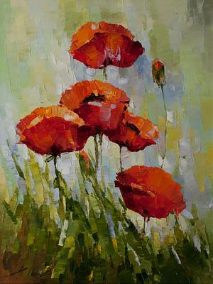 Морозова Инесса. Маки, 2008г., 40х30см., х\м. Родилась в 1981 году в городе Херсоне. В 2004 году 