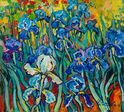 [Большой формат] Чеботару Андрей. Лауреат Золотой медали МФ "Культурное достояние". Ирисы 