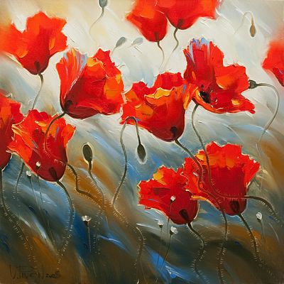 Пивень Владимир. Ветерок, 2008г.. 80х80см., х\м. Лауреат Золотой медали МФ "Культурное достояние". 