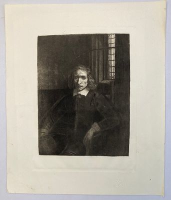 Гравюра "Haaring Le Jeune" по мотивам Рембрандта (Rembrandt Harmensz Van Rijn (1606 - 1669). 