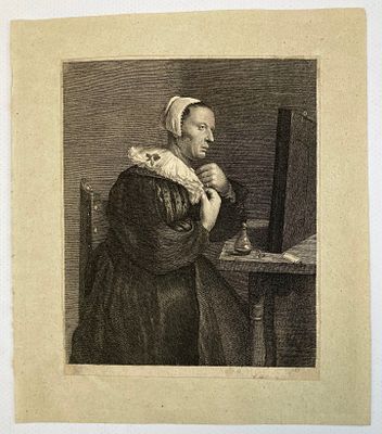 Гравюра Л. Ворстермана (нидерл. Lucas Vorsterman? 1595-1674) по картине "Pride" (1630) Adriaen 