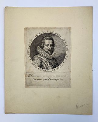 Гравированный портрет Ван Йохана Эрнста I, графа Нассау-Зигена (Van Johan Ernst I (1582-1617) 