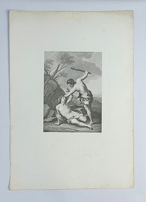 Старинная гравюра по мотивам живописи Элизабетты Сирани (Elisabetta Sirani, 1638–1665). Италия. 