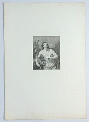 Старинная гравюра, Европа. Размеры: 60,5 см х 42,2 см (лист), 17,5 см х 14,3 см (изображение).