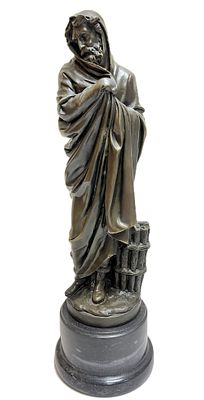 Эдмонт Зегут (1819-1874). Бронзовая скульптура "Собиратель дров. Зима" из серии "Четыре 