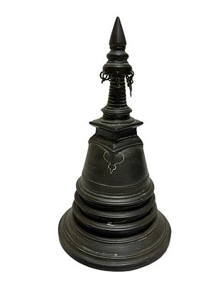 Буддийский колокол-субурган. Бронза, тонирование. Подвижный язычок. Подвижные детали на 