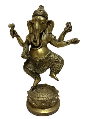 Танцующий Ганеша. Латунь. Хорошее состояние. Середина-вторая половина 20 в. Высота 19 см.