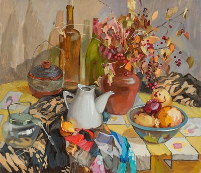 Артемьева Евгения, "Осень", 2009 г., 62х70 см., холст, масло. Евгения Александровна Артемьева 