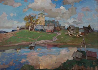 Баев Борис, "Тропинка", 2010 г., 55х85 см., холст, масло. Борис Петрович Баев (1939 – 2021). 