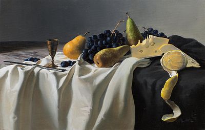 Васильева Ольга, "Натюрморт с сыром", 2011 г., 40х60 см., холст, масло. Васильева Ольга 