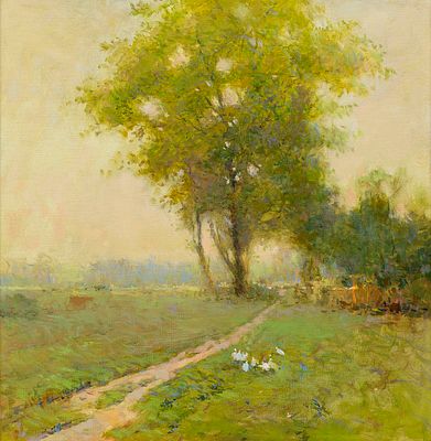 Андреев Василий "Лето" 60х60 см, 2015 г. Холст, масло. Лауреат Золотой медали МФКД, Заслуженный 