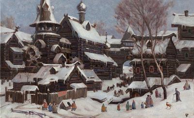 Чекалин Антон "Москва 17 века", 2010 г., 55x40 см, холст, масло. Антон Александрович Чекалин 