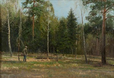 [Большой формат] Богатов Илья "По грибы" 68х100 см, 2016 г. Холст, масло. Илья Александрович 