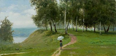 [Большой формат] Богатов Илья "Плес. На горе Левитана" 50х100 см, 2014 г. Холст, масло. Илья 