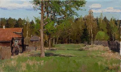 Богатов Илья "Окраина" 45х73 см, 2009 г. Холст, масло. Илья Александрович Богатов - Член Союза 