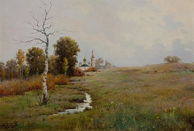 Луговенко Николай Владимирович (1944-2016), Ученик М. Сарьяна, &laquo;Пейзаж&raquo; 40х60 см, 2005 г. Холст 