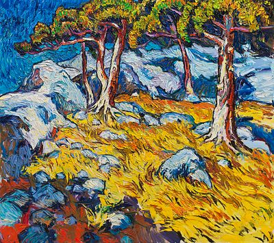 [Большой формат] Чеботару Андрей, 
Солнечный Симеиз, 2015 г., 90х100 см, холст, масло
. Лауреат 