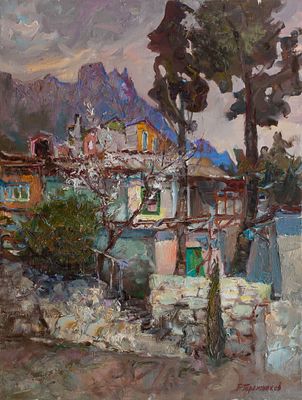 Третьяков Роман, Заслуженный художник Крыма, &laquo;Крымский мотив&raquo; 80x60 см 2011 г. Холст, масло. Засл 