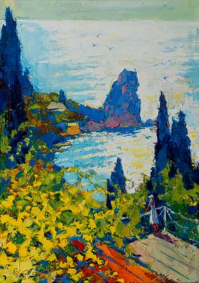 Чеботару Андрей &laquo;Утренний Гурзуф&raquo; 70x50 см 2012 г. Холст, масло. Лауреат Золотой медали МФ 