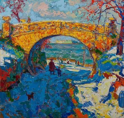 Чеботару Андрей, Зимний Севастополь, 2012, 85x90, холст/масло
. Лауреат Золотой медали МФ 