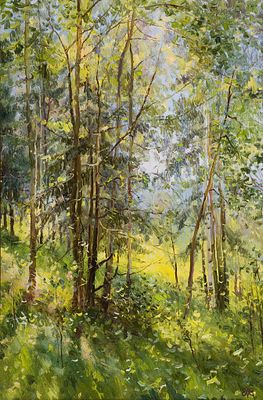 Ефремов Алексей Валентинович "Берендеев лес" 60х40 см, 2007 г. Холст, масло. Алексей 