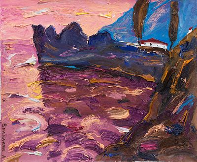 Велиляев Ленур "Бухта Чехова" 2012 г. 50x60 см, холст, масло. Ленур Юсуфович Велиляев - 