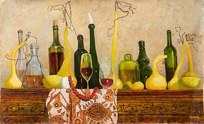 Кирман Нелли "Лимонный денек" 2012 г., 60х100 см, холст, масло. Нелли Викторовна Кирман 