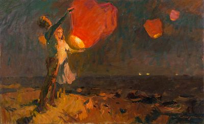 [Большой формат] Кондратюк Сергей "Романтика" 80х130 см, 2016 г. Холст, масло. Сергей 