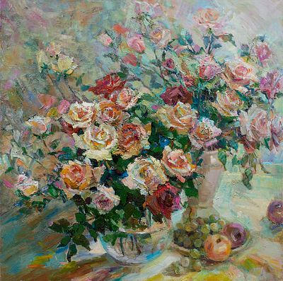 [Большой формат] Чеботару Тамара Виссарионовна &laquo;Вдохновение&raquo; 90x90 см, 2010 г. Холст, масло . Чеб 