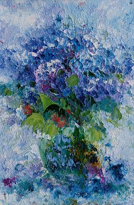 Плотников Георгий &laquo;Незабудки&raquo; 20x30 см, 2012 г. Картон, масло. Родился в 1964 году в городе 