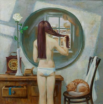 Козлобродова Светлана "Утро" 80х80 см, 2011 г. Холст, масло. Козлобродова Светлана Сергеевна 