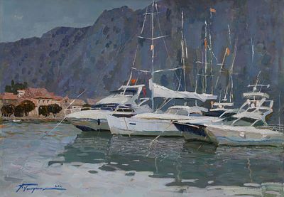 Толстухин Артём "Белые красавицы" 50х70 см, холст, масло, 2011 г. Работа в холсте. Окончил 