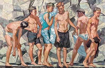 [Большой формат] Совков Сергей &laquo;Купалка&raquo;, 90x120 см, 2012 г. Холст, масло. Заслуженный художник 